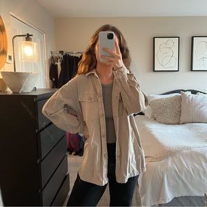 H&M Beige Corduroy Shacket